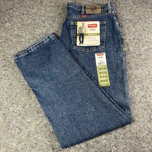 Wrangler Men's Relaxed Fit Jeans 38x32 Blue Denim New With Tags